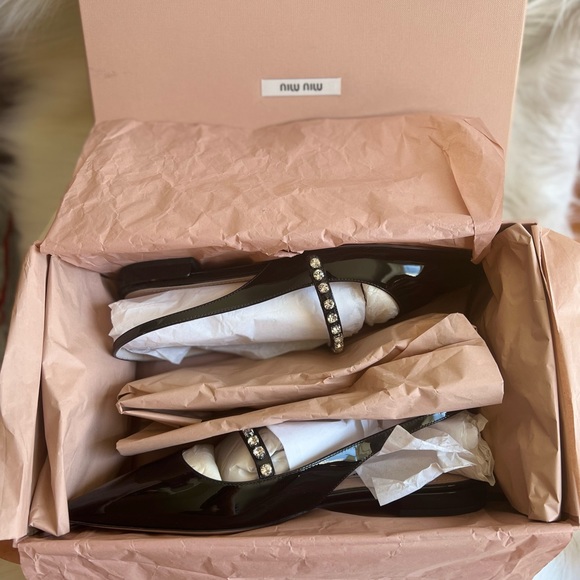 MiuMiu Calzature Donna Vernice Women Flat - Picture 6 of 6